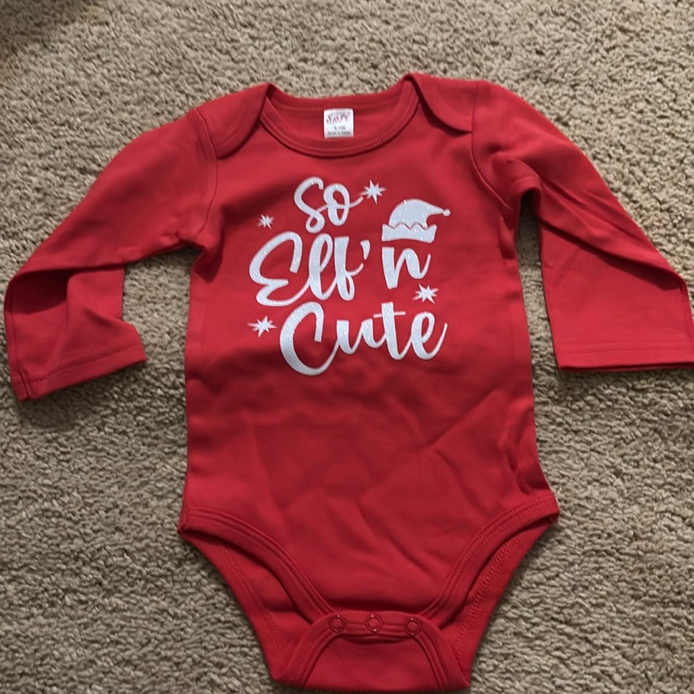 Christmas baby onesie. 6-12 months